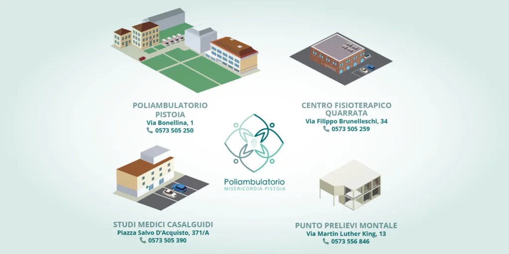 Siamo presenti in 4 località della provincia di Pistoia