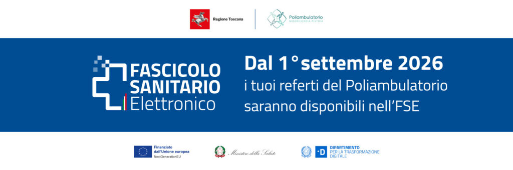 I referti del Poliambulatorio Misericordia Pistoia ora disponibili anche sul Fascicolo Sanitario Elettronico